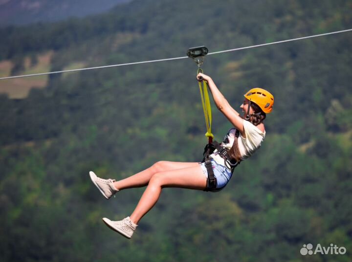 Зиплайн - Zip line - троллей (тарзанка)