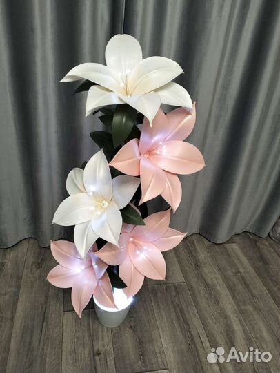 Лилии светильник ростовые цветы ночник