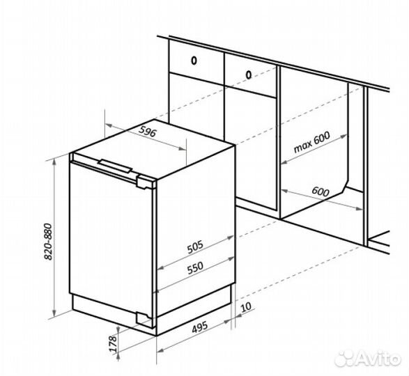 Встраиваемый холодильник Maunfeld MBL88SW