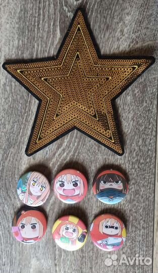 Значки аниме Умару + нашивка звезда
