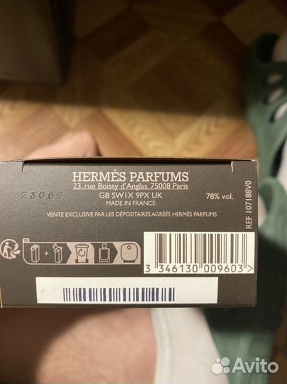 Туалетная вода terre D'hermes 100 ml оригинал