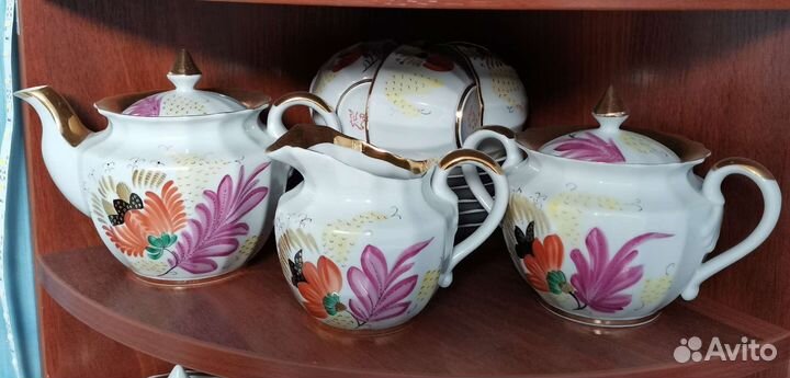 Чайный сервиз лфз ссср, вербилки, дулево