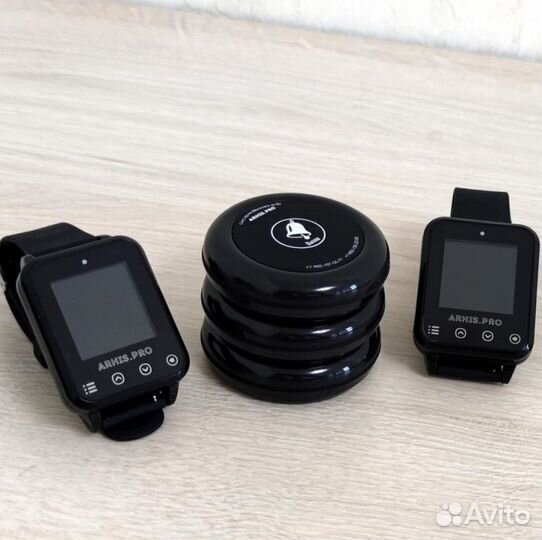 Кнопка вызова официанта с часами-пейджер Элит