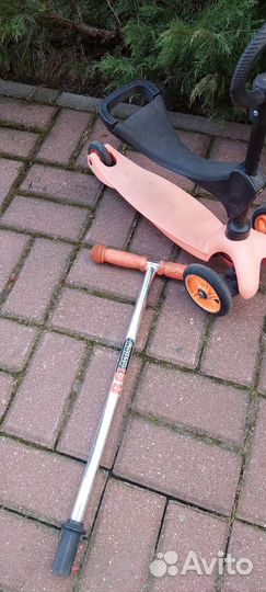 Самокат детский с сиденьем и ручкой