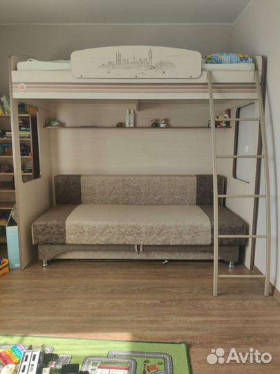 Кровать чердак (с матрасом)