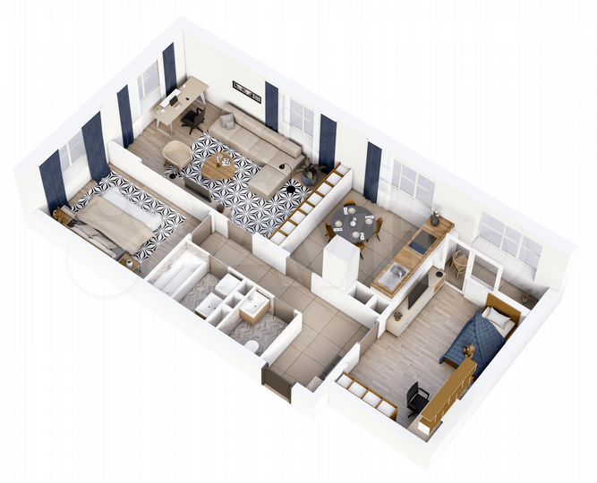 3-к. квартира, 81 м², 5/16 эт.