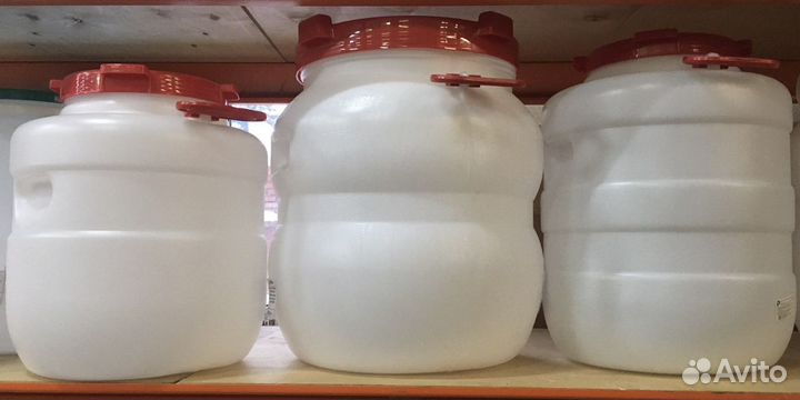 Бочки пищевые пластиковые