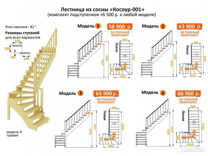 Деревянная лестница на второй этаж