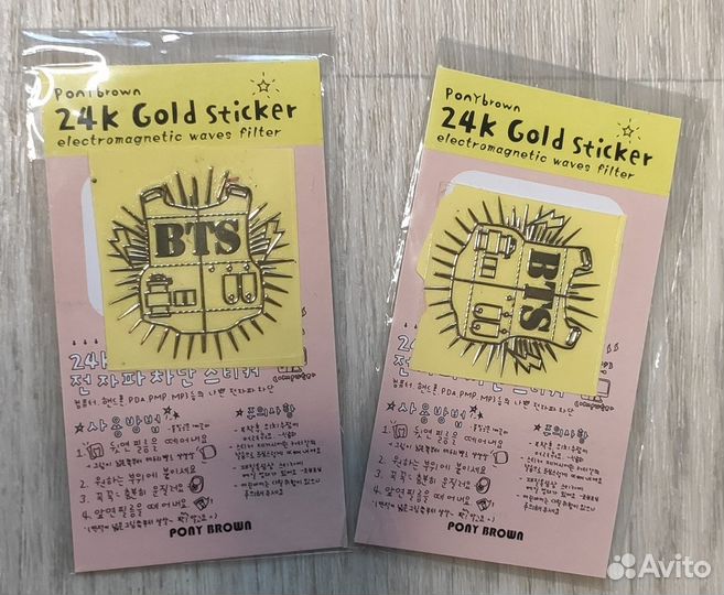 Стикеры с BTS - набор из 2 шт (цена за оба)
