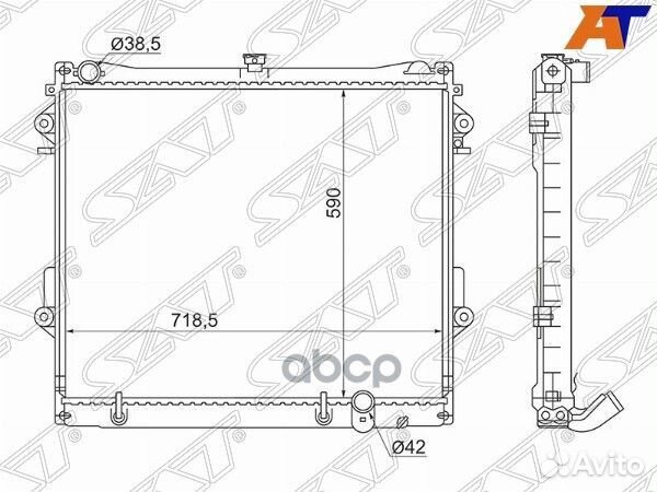Радиатор Toyota Land Cruiser (J200) 07-21 / Lexus