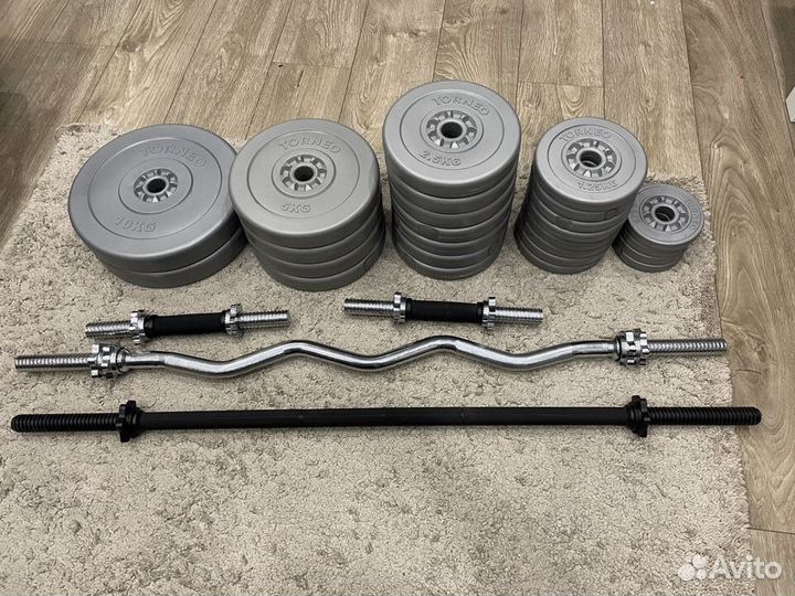 Комплект блинов и грифов torneo