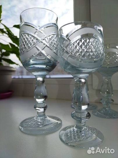 Набор фужеры.Цветной хрусталь