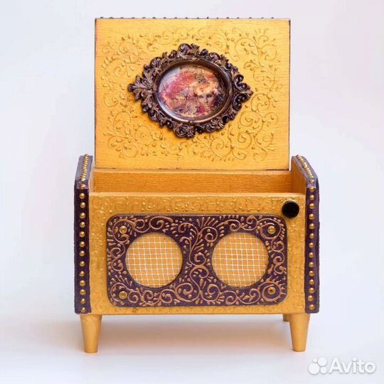 Шкатулка Радиола ручная работа