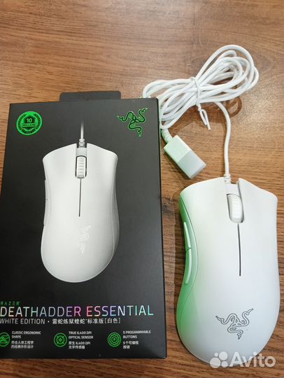 Игровая мышь razer deathadder essential white