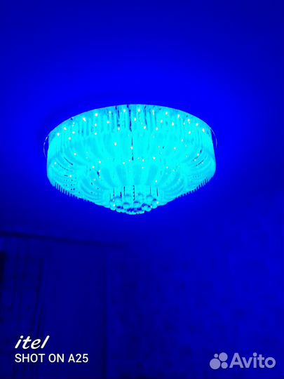 Люстра потолочная хрустальная большая