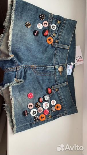 Джинсовые Шорты Valentino RED