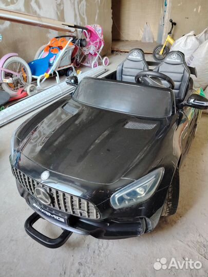 Детский электромобиль mercedes двухместный