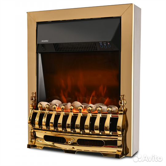 Электрокамин Золотой, отдельностоящий встраиваемый