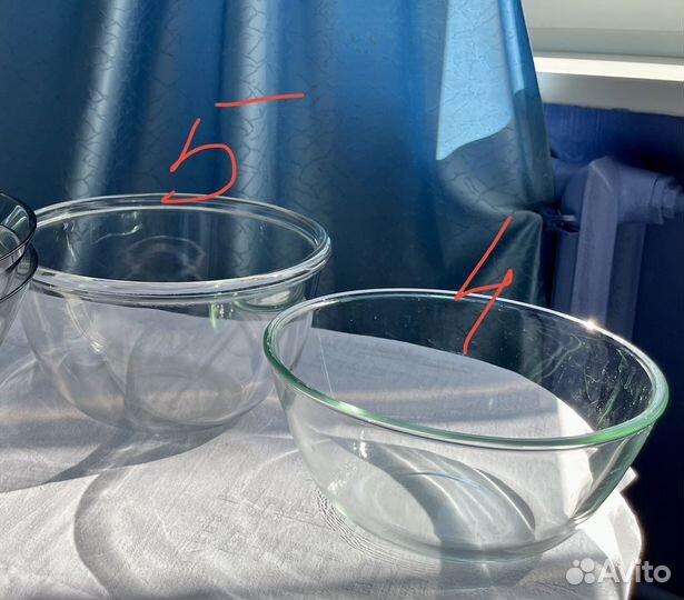 Посуда стеклянная тарелки, бокалы, миски, икеа