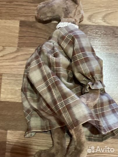 Плюшевый медведь беременный в платье 42см