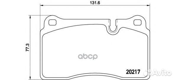 Колодки тормозные дисковые перед P44018 Brembo