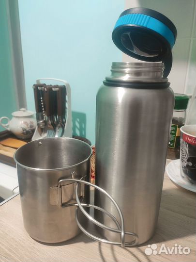 Котелок с флягой для походов. Котелок обьем 700мл