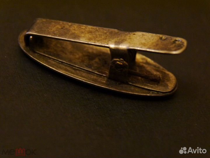 Зажим для галстука серебро эмаль Россия 1908-1917