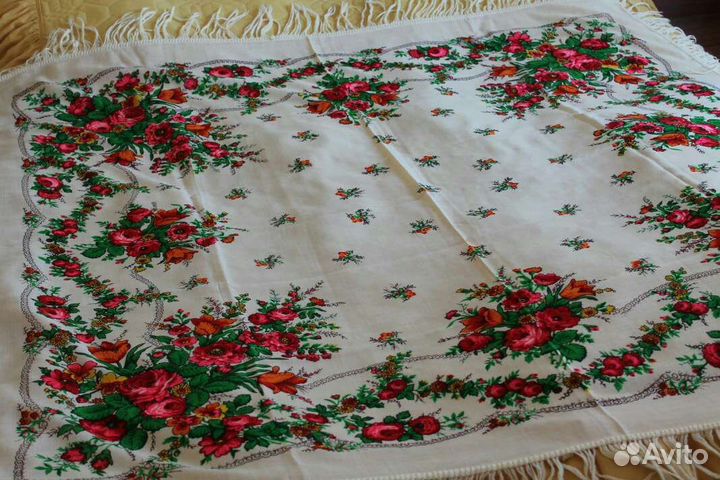 Платок шаль шерсть 100