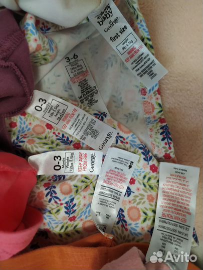 Комплект вещей на девочку до 62 68 см