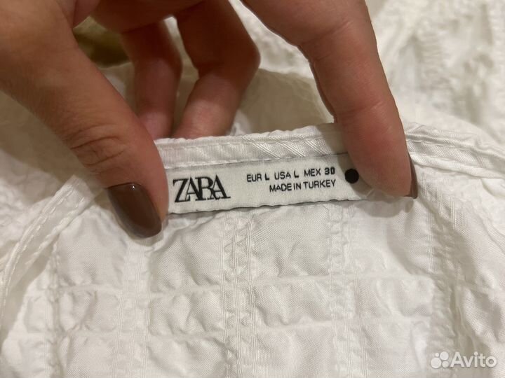 Платье белое миди zara m-L