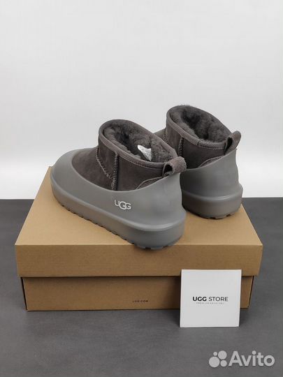 Угги UGG ultra mini grey+ boot guard