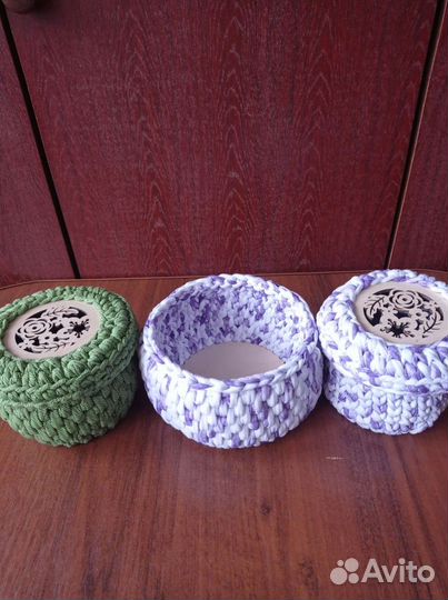 Корзина вязаная