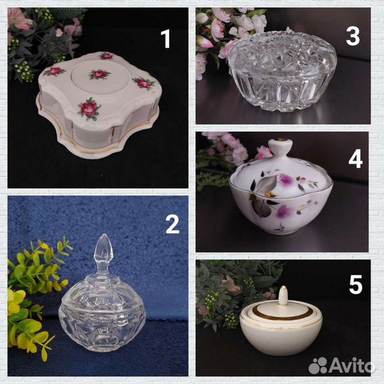 Шкатулки и бонбоньерка фарфор