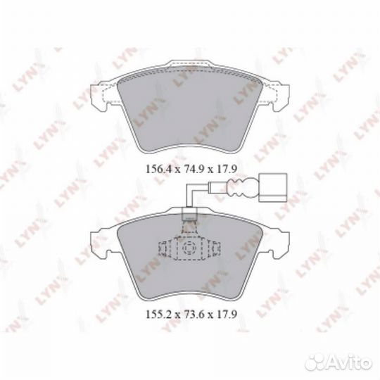 Lynxauto BD-8032 Колодки тормозные дисковые перед