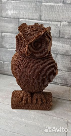 Картонный 3D пазл Сова