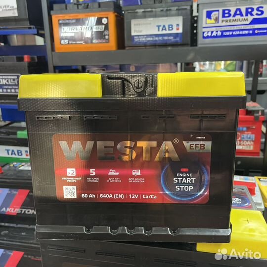Аккумулятор 60Ah 640A EFB Start-Stop TAB/topla