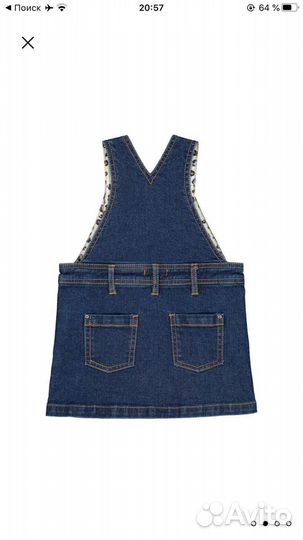 Сарафан на девочку джинсовый La Redoute новый, 86