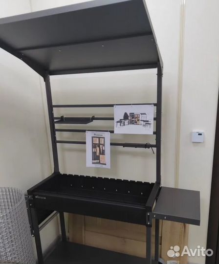 Мангал ман 304 с крышей от дождя