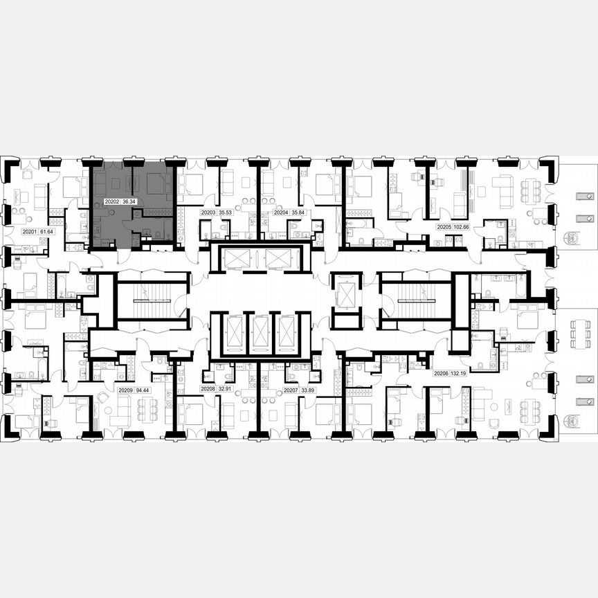 1-к. квартира, 36,3 м², 2/59 эт.