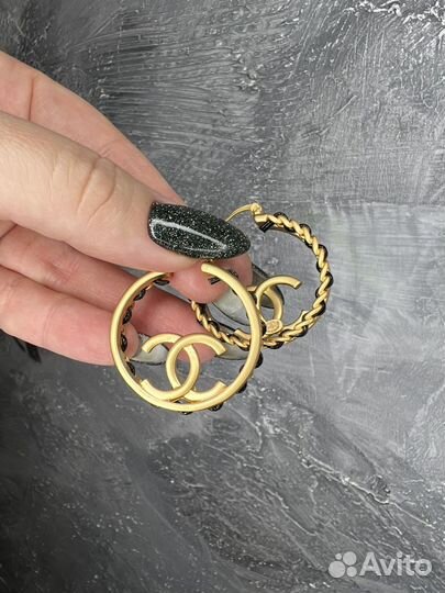 Серьги Chanel люкс