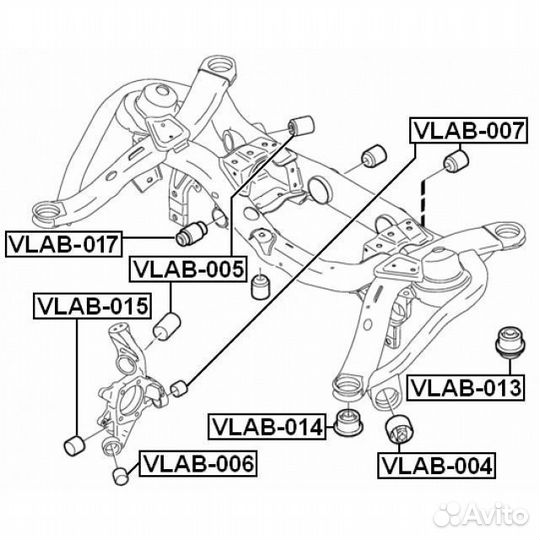 С-б.зад.балки volvo XC90 2003-2014