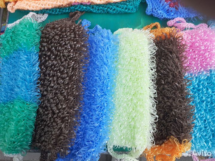 Мочалки ручной вязки