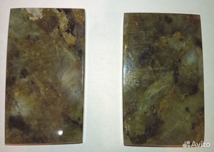 Пластины из лабрадорита, 80х48х8, 2шт, цена за всё