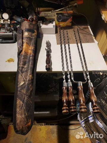 Наборы шампуров в чехле, самокруты на 6 шампуров