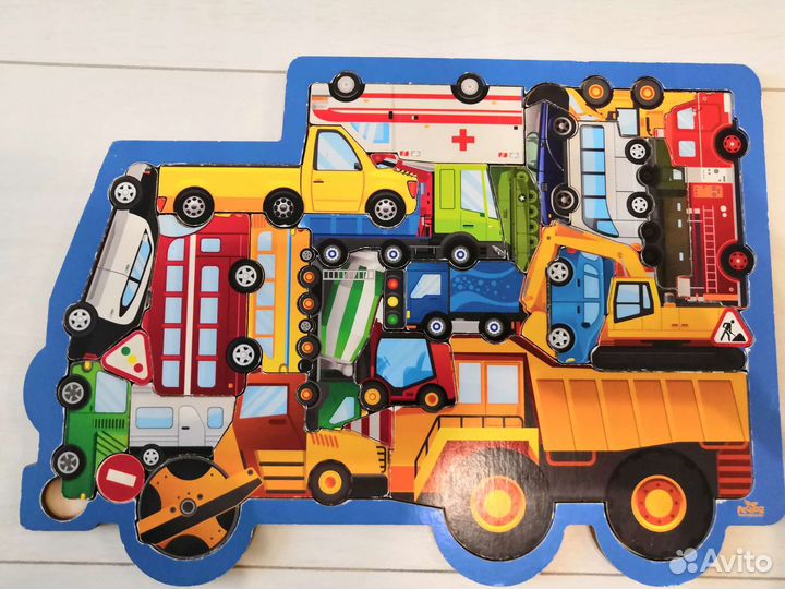 Развивающие игрушки, деревянный пазл, машинки