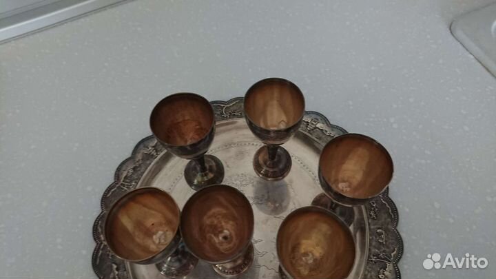 Поднос. Рюмки. Мельхиор