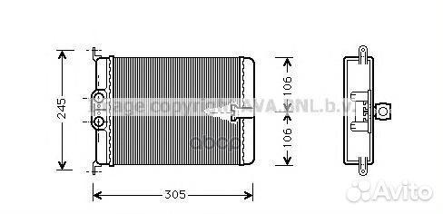 Радиатор отопителя / Теплообменник печки MS6187