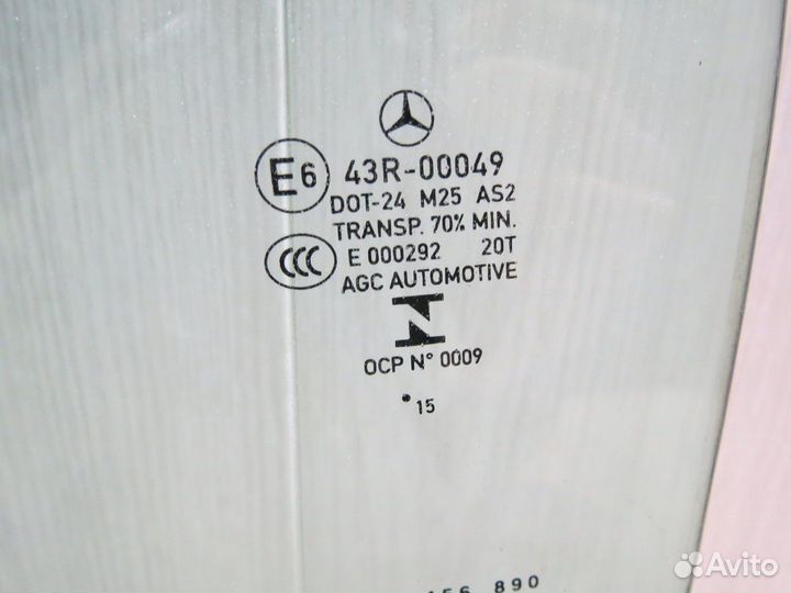 Стекло заднее левое Mercedes Benz W205