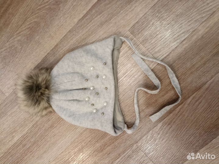 Шапка зимняя для девочки 44 46 размер