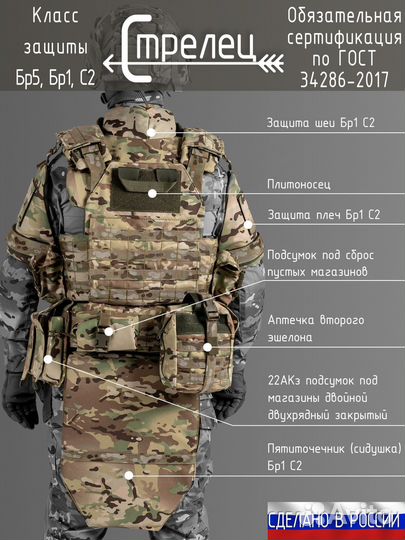 Бронежилет Стрелец 24 Сертифицированный d2271